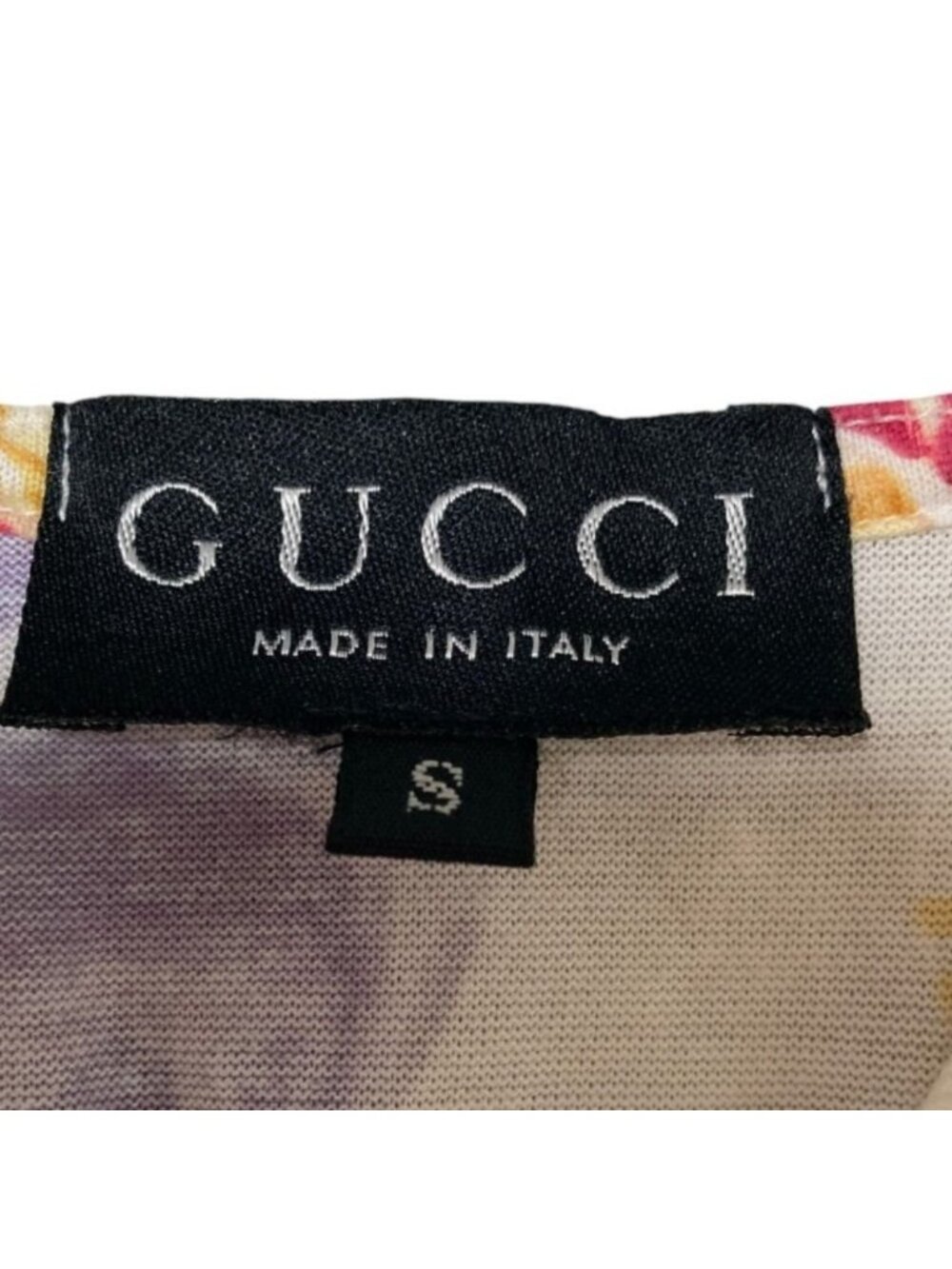 Gucci Era Flower Print Short Sleeve Top Polo Shirt Multicolor S - Picture 6 of 9
